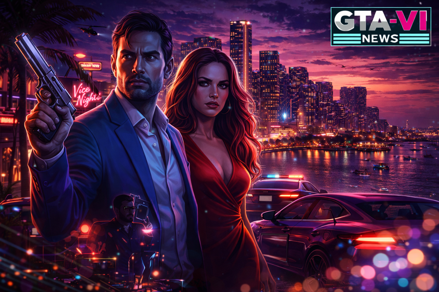 How GTA 6 Fan Posters Borrow From Crime Cinema and Neon Noir